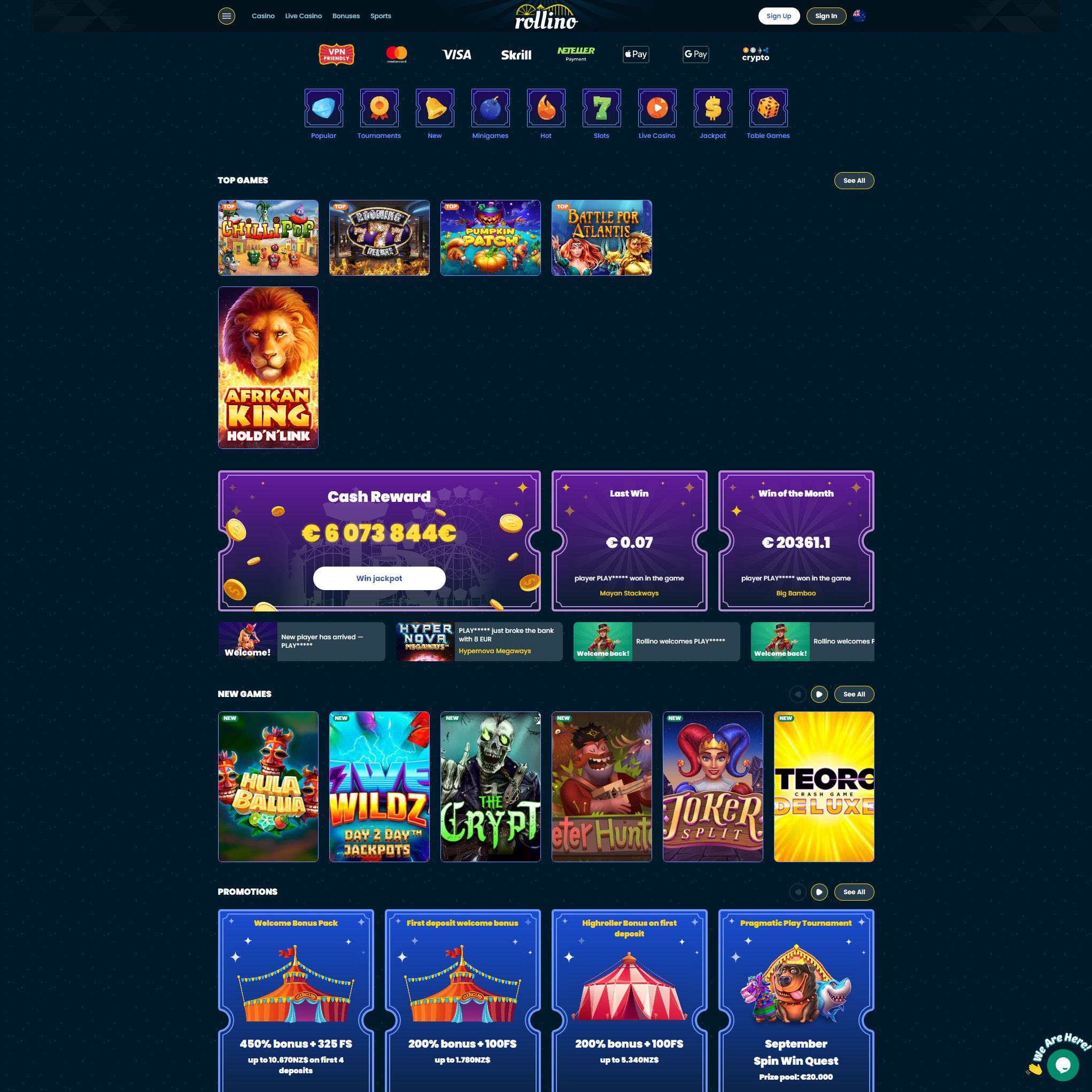 Rollino Casino NZ review by Mr. Gamble