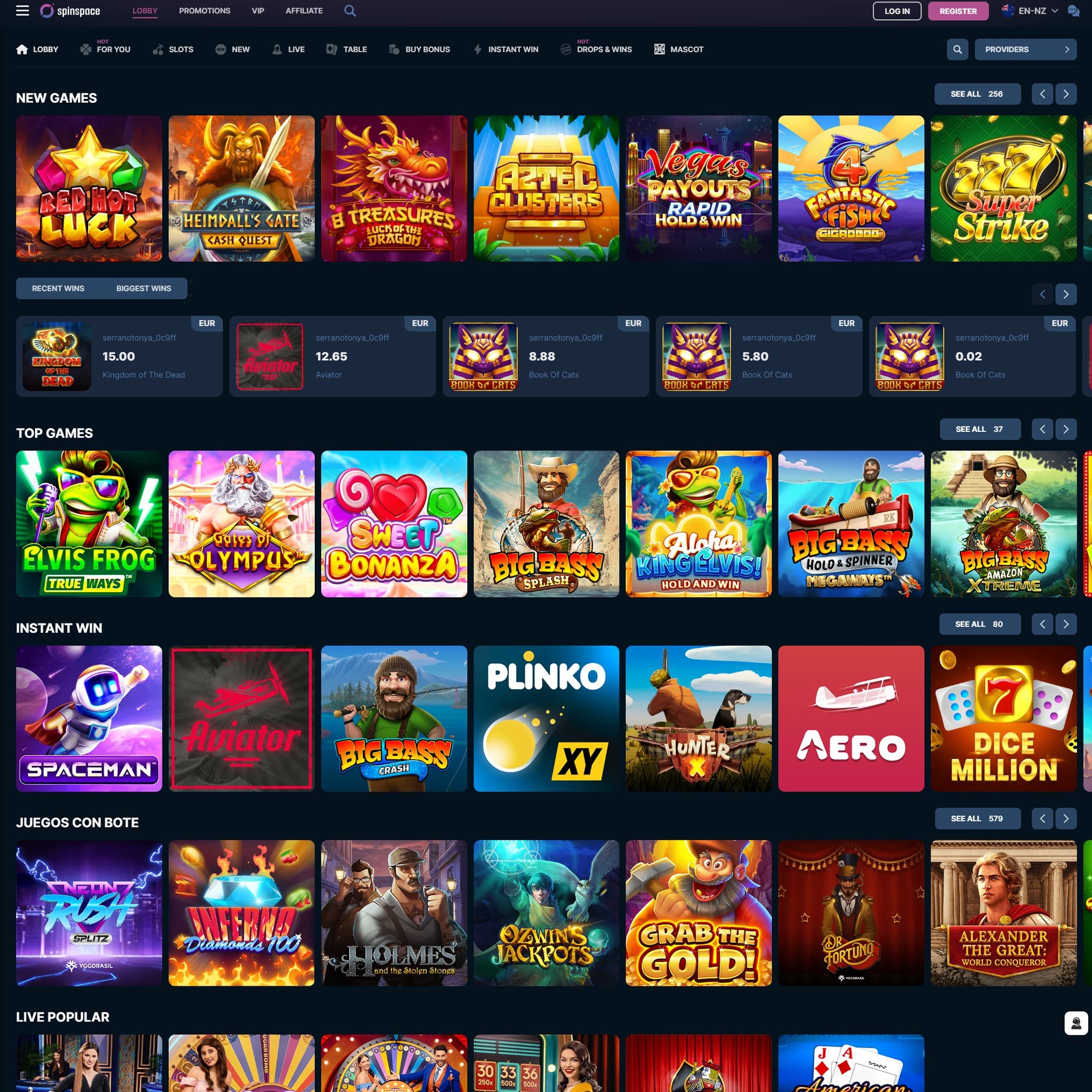 SpinSpace Casino NZ review by Mr. Gamble