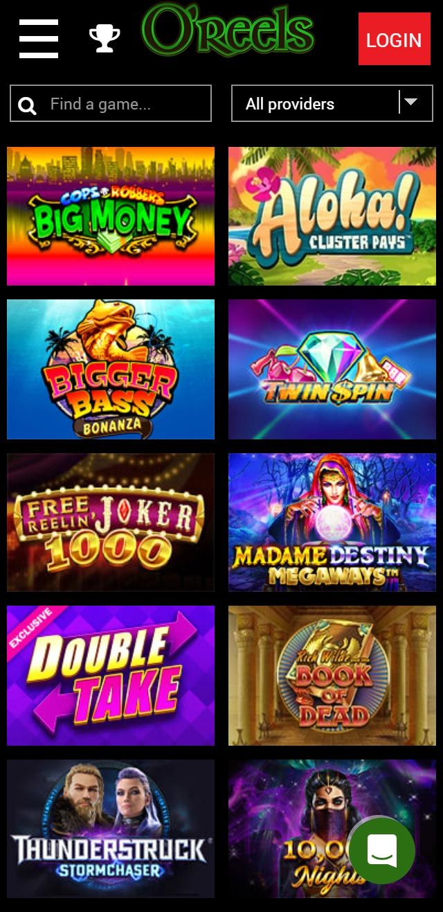 O'Reels Casino review lists all the bonuses available for UK players today