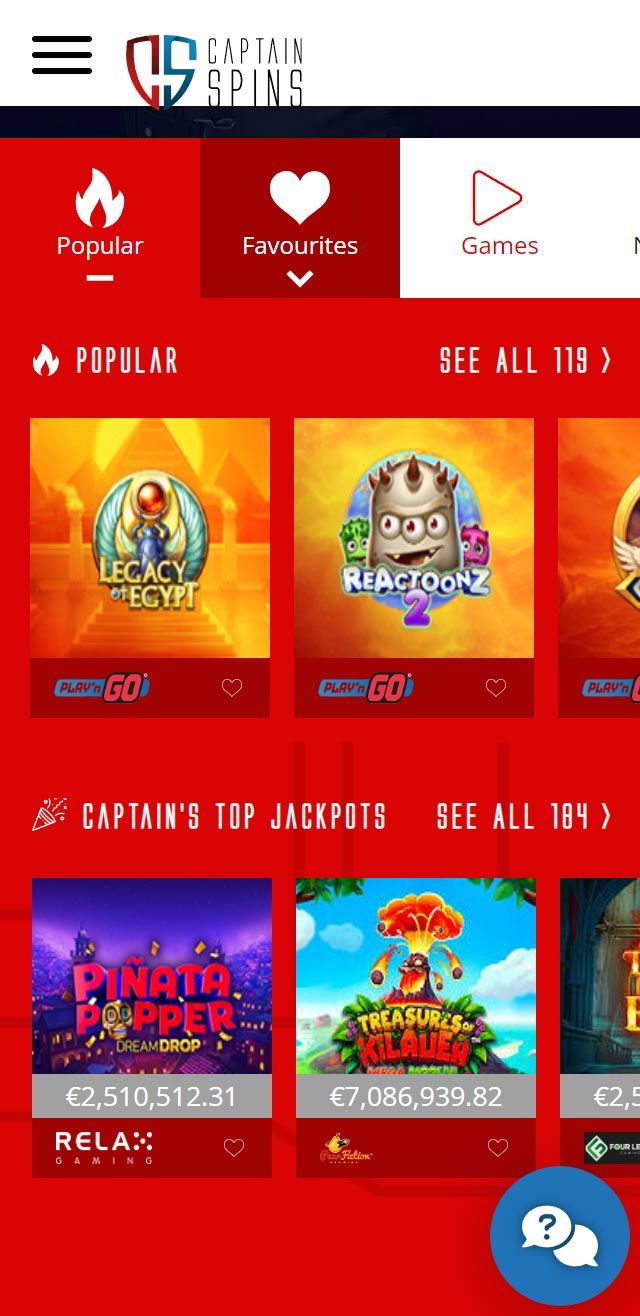 Captain Spins Casino review lists all the bonuses available for you today