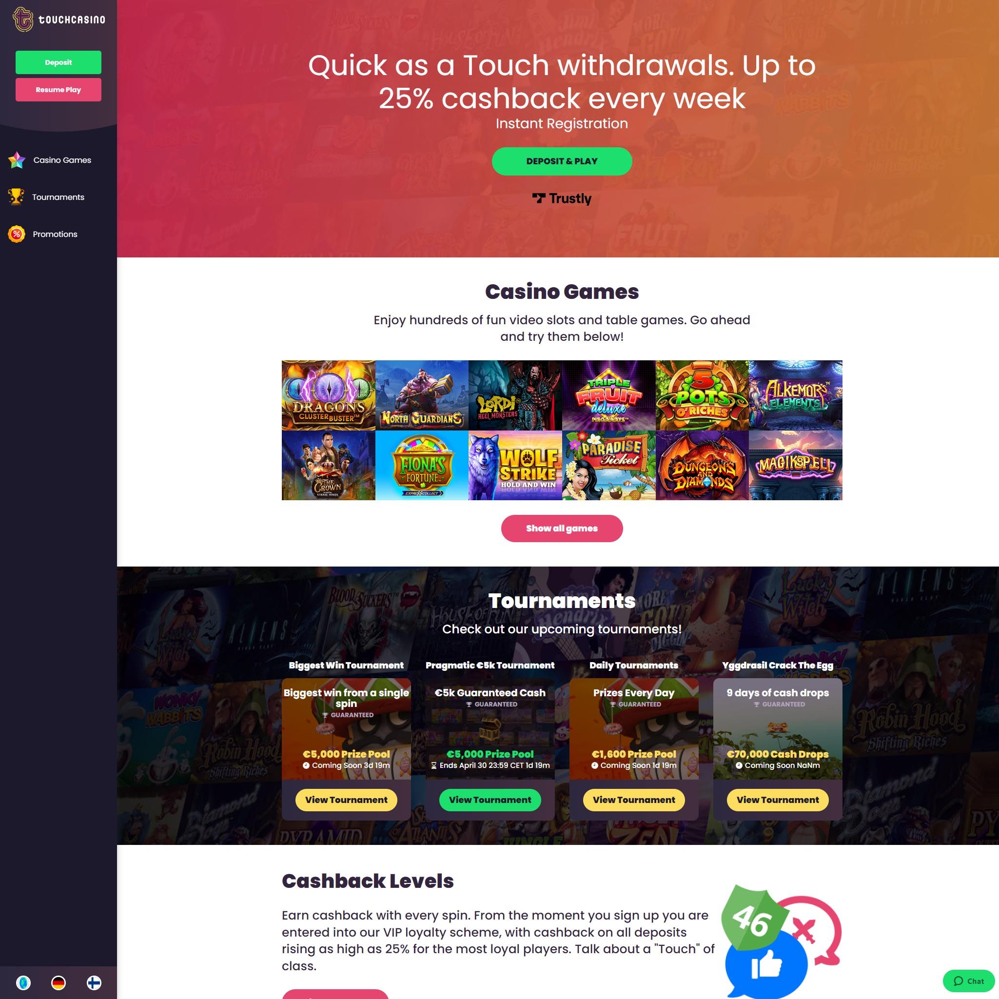 Touch Casino NZ review by Mr. Gamble
