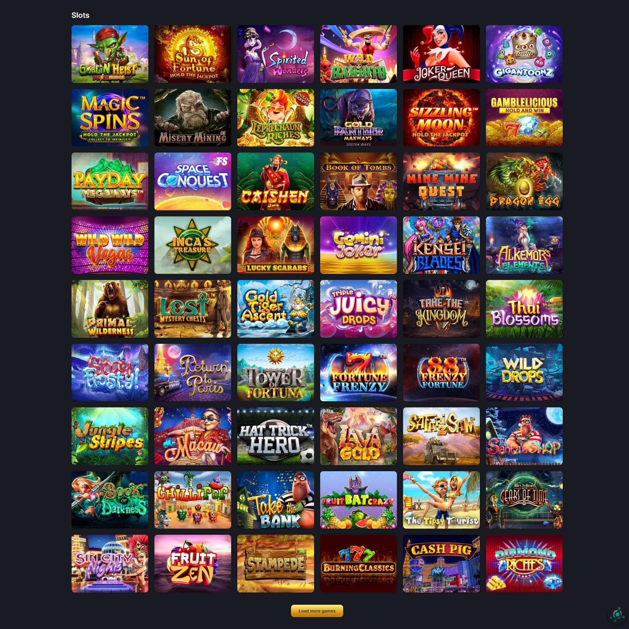 Spotgaming Casino full games catalogue