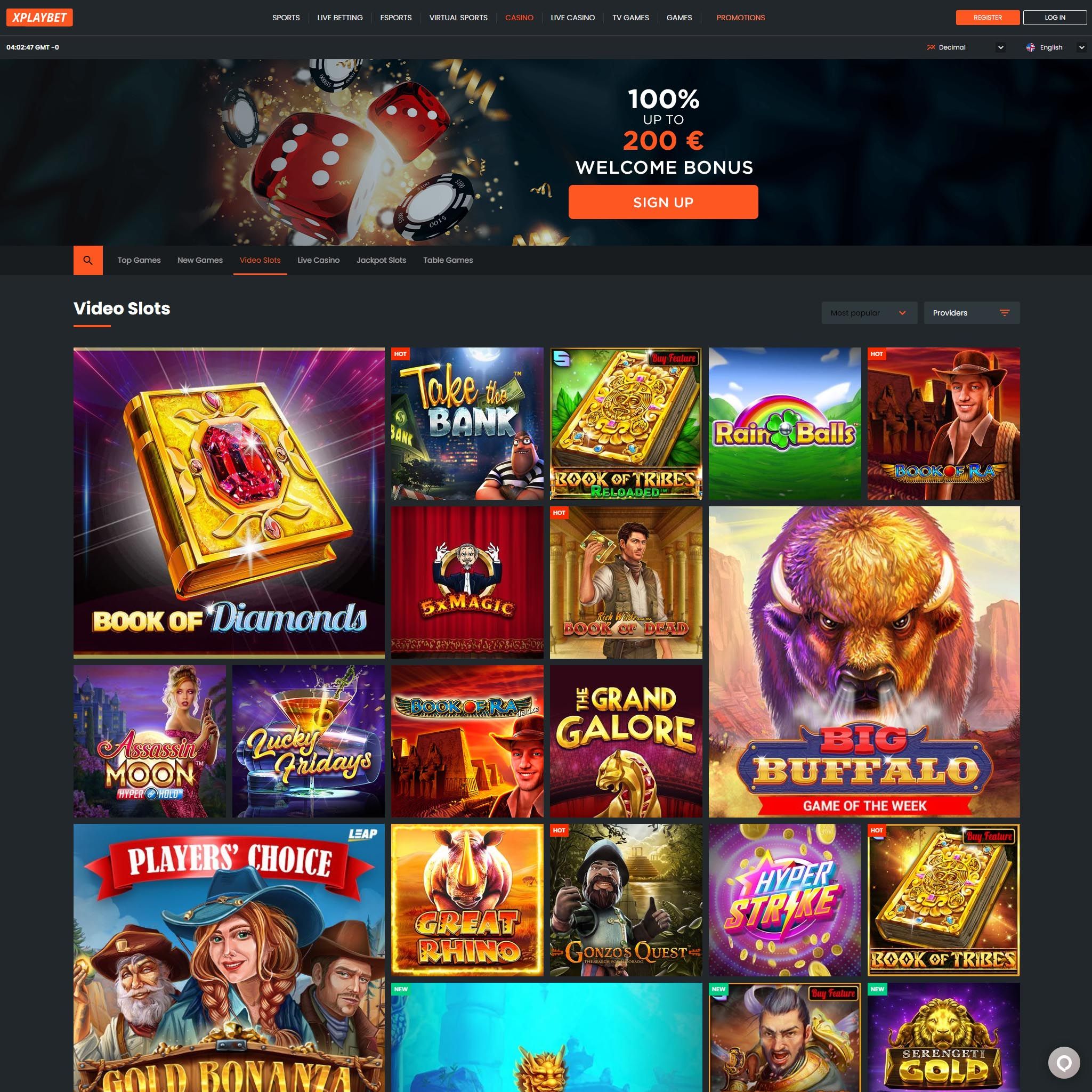 XplayBet full games catalogue