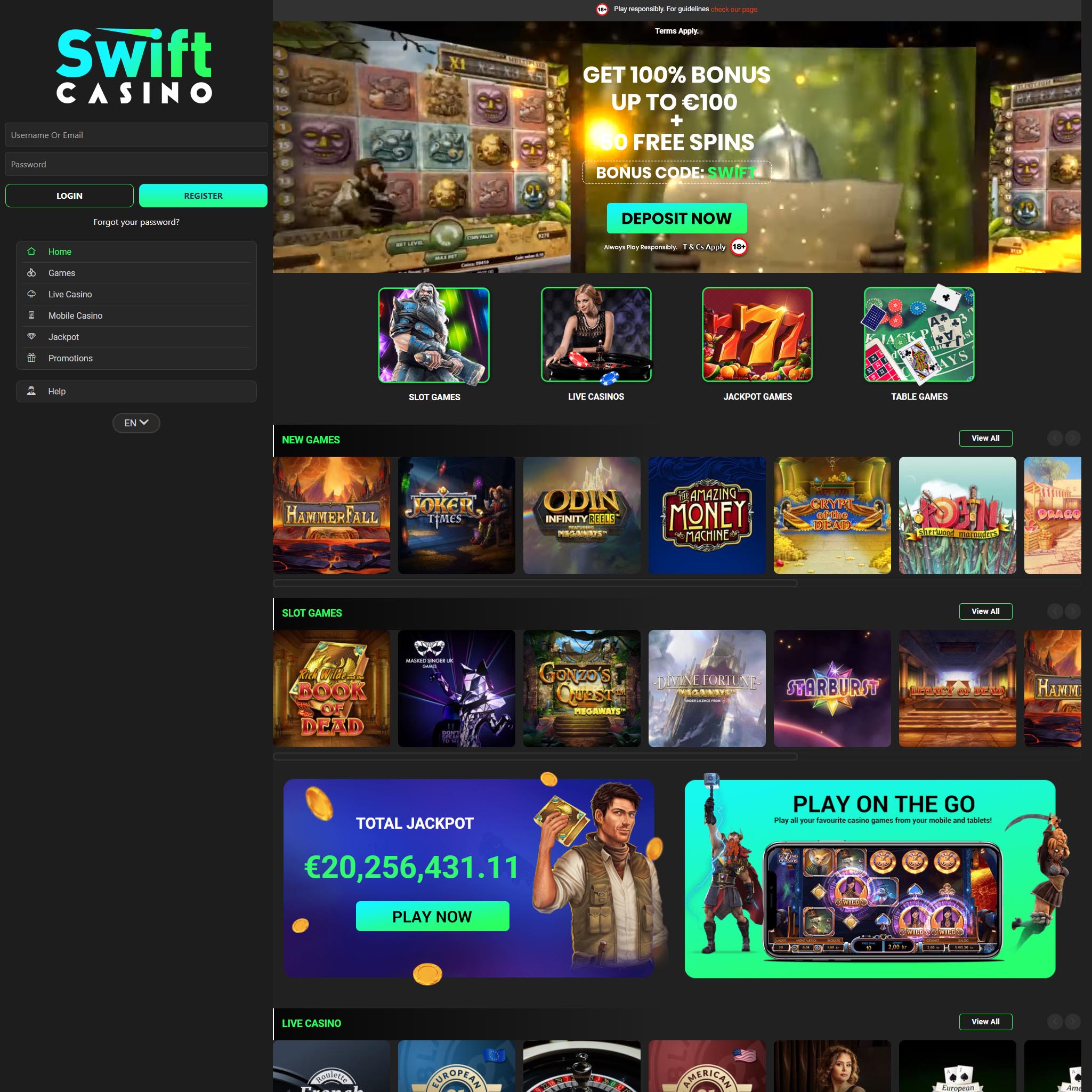 Swift Casino CA review by Mr. Gamble