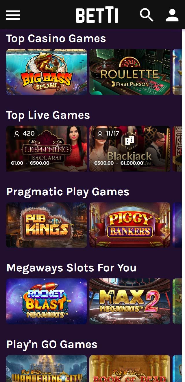 Betti Casino review lists all the bonuses available for you today