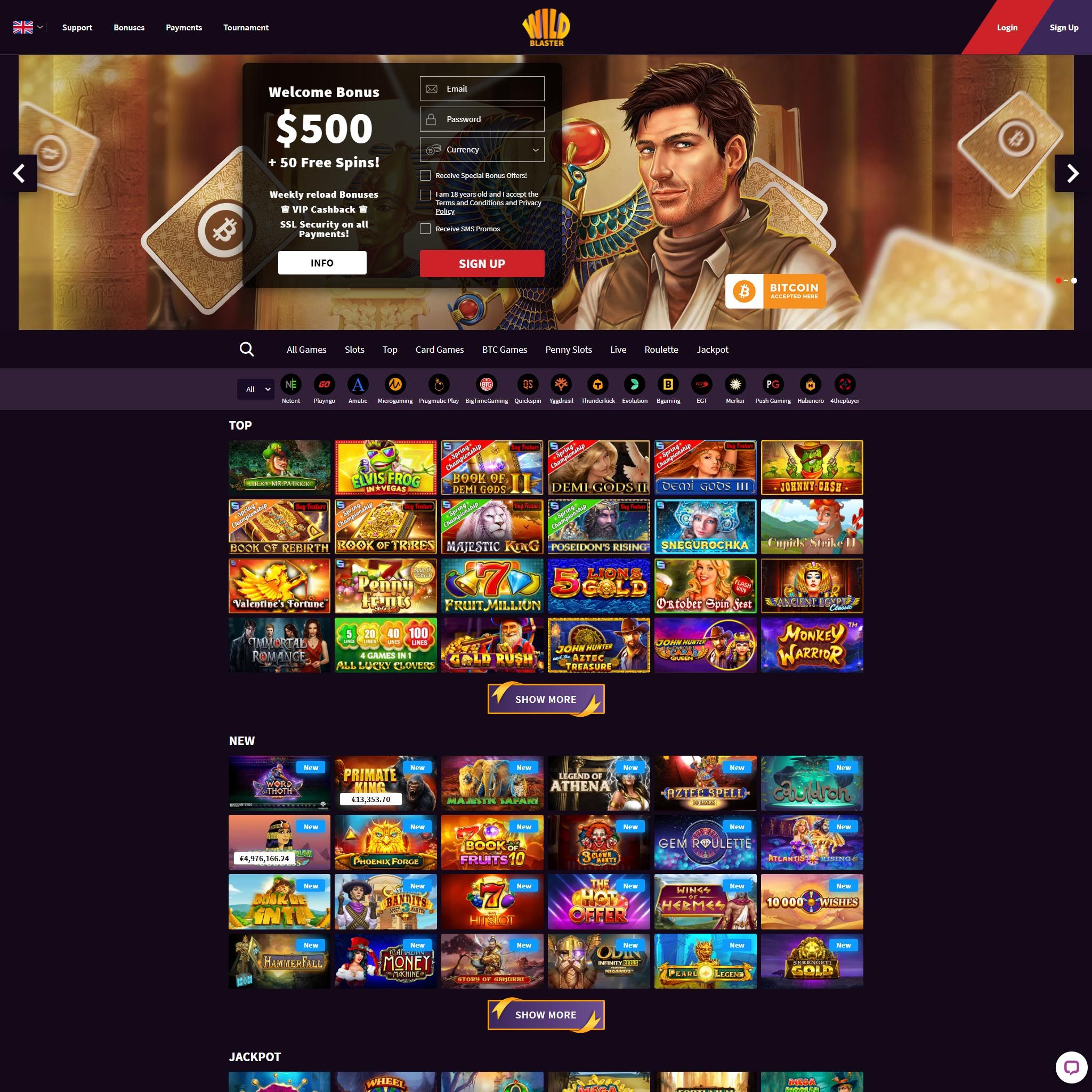 Wildblaster Casino review by Mr. Gamble