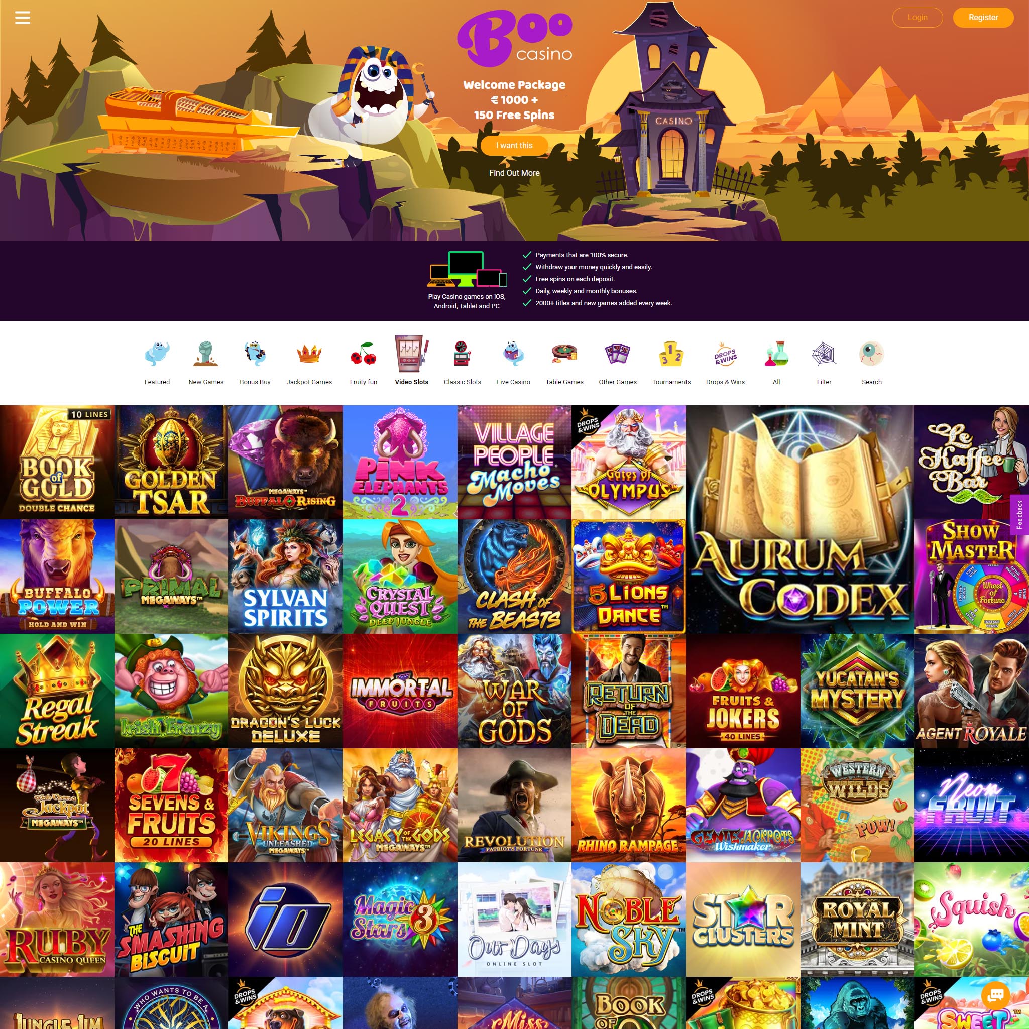 Löydä Boo Casino pelit ja pelivalmistajat perusteellisesta arvostelustamme
