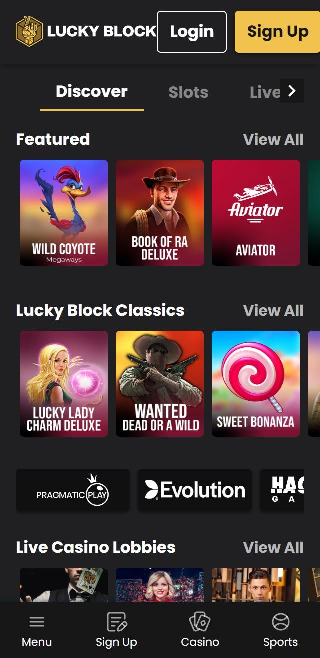 LuckyBlock Casino review lists all the bonuses available for you today
