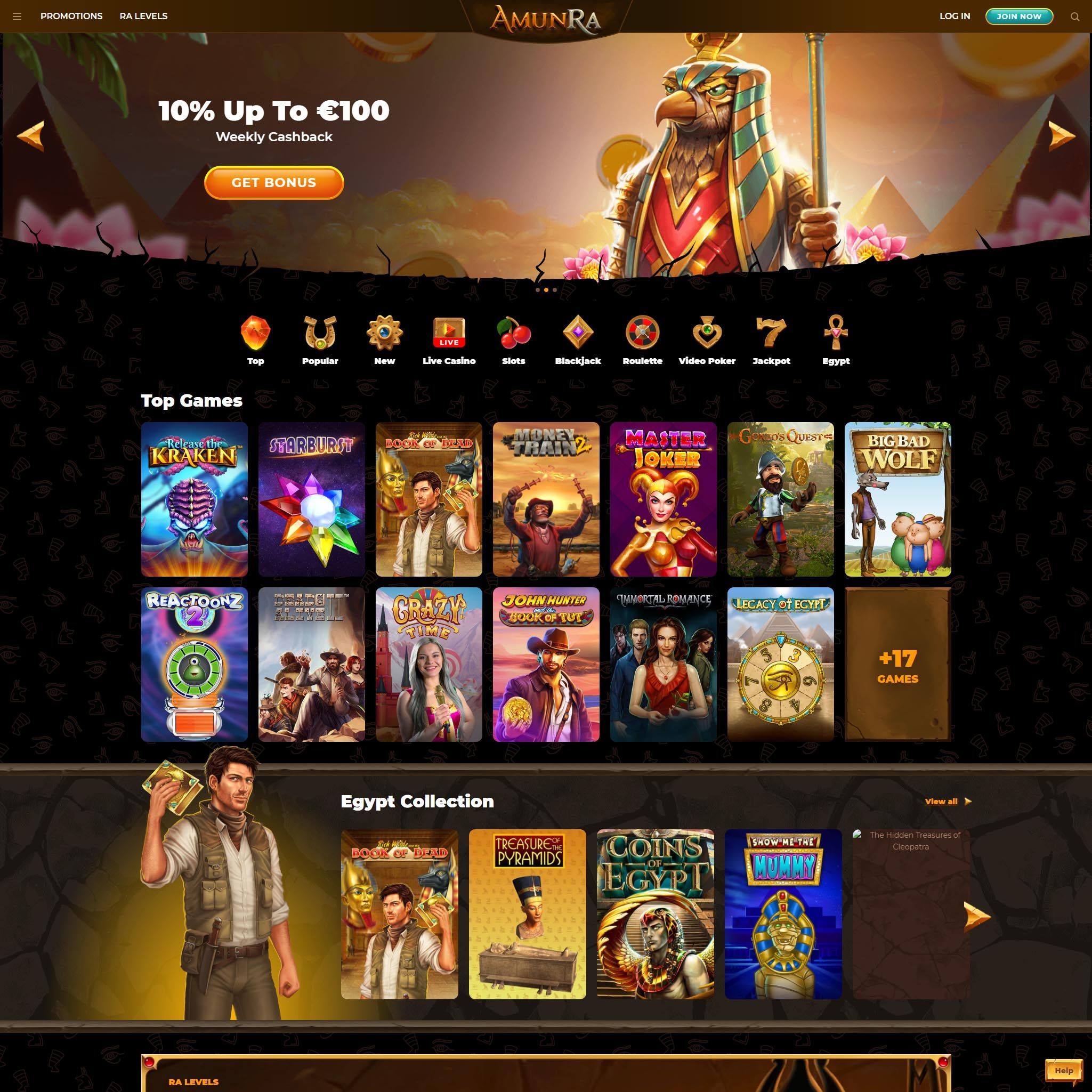 AmunRa Casino review by Mr. Gamble