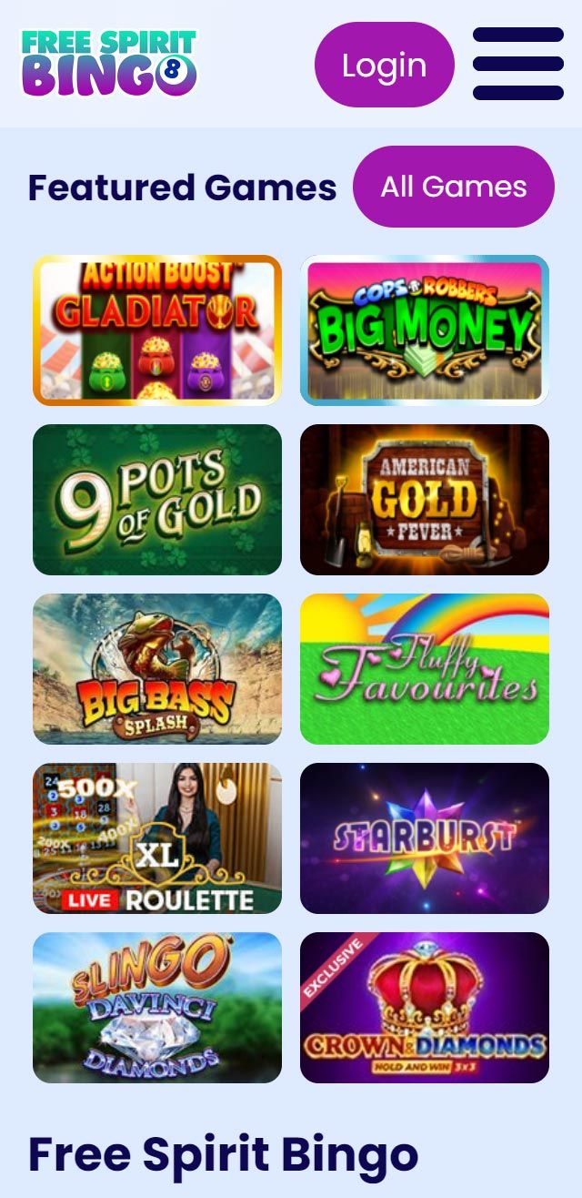 Free Spirit Bingo review lists all the bonuses available for UK players today