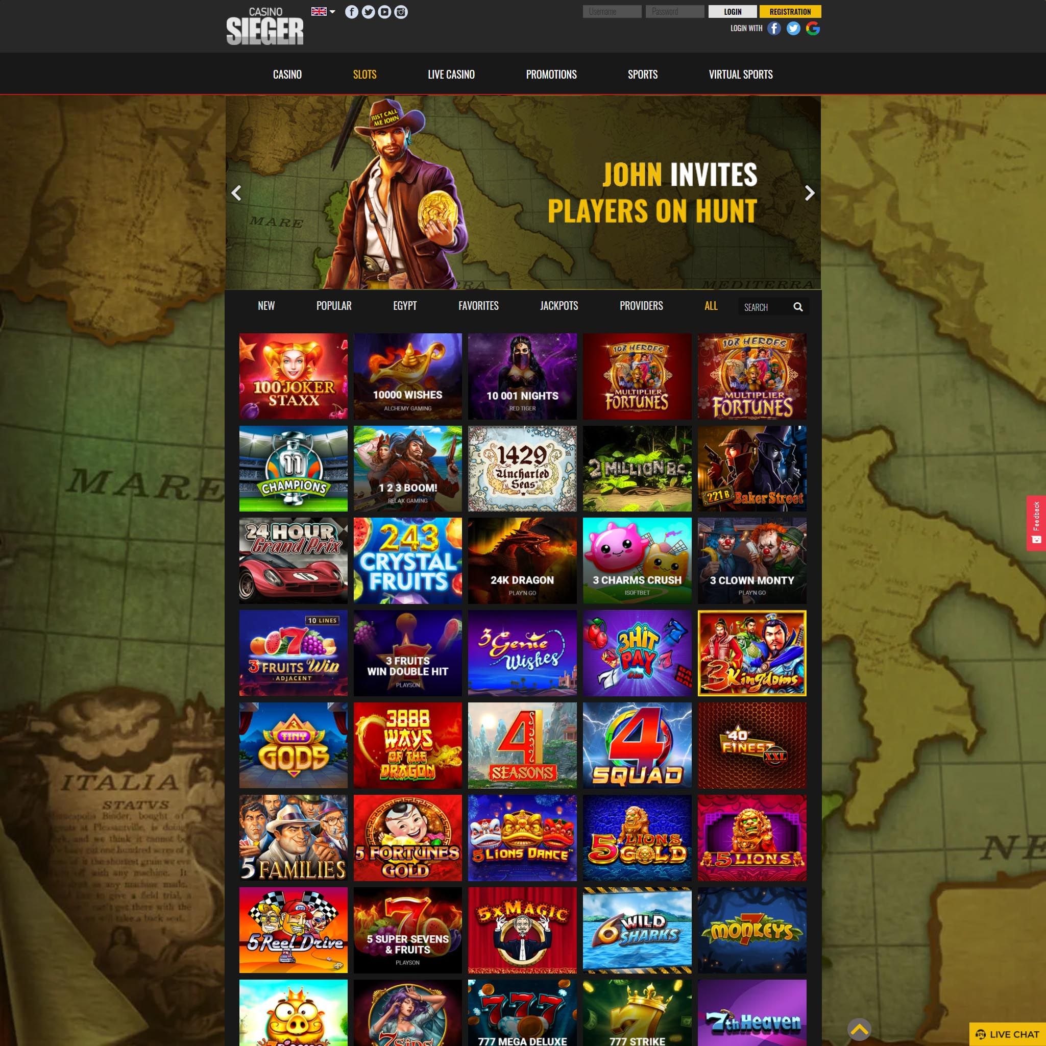 Casino Sieger full games catalogue