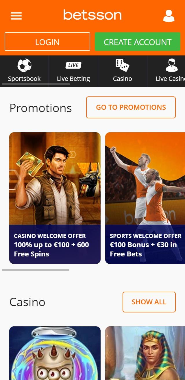 Betsson review lists all the bonuses available for you today