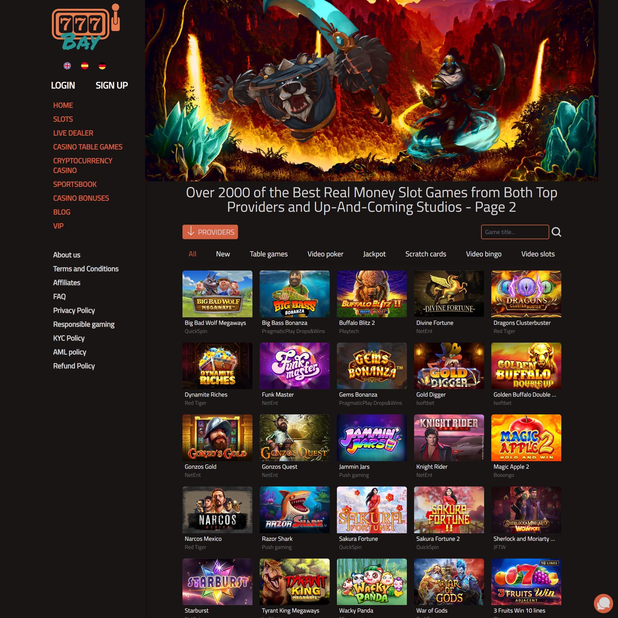 777bay Casino full games catalogue