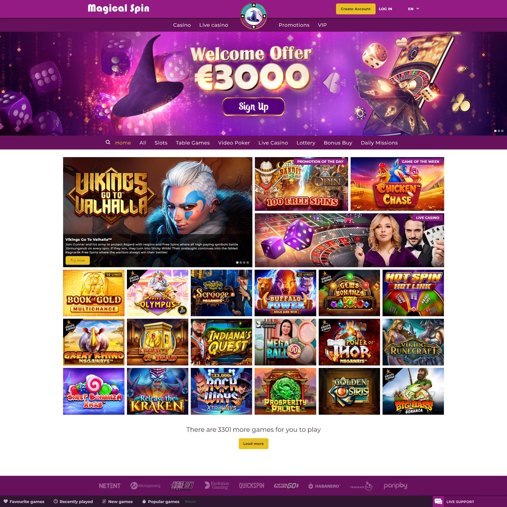 Magical Spin Casino CA review by Mr. Gamble