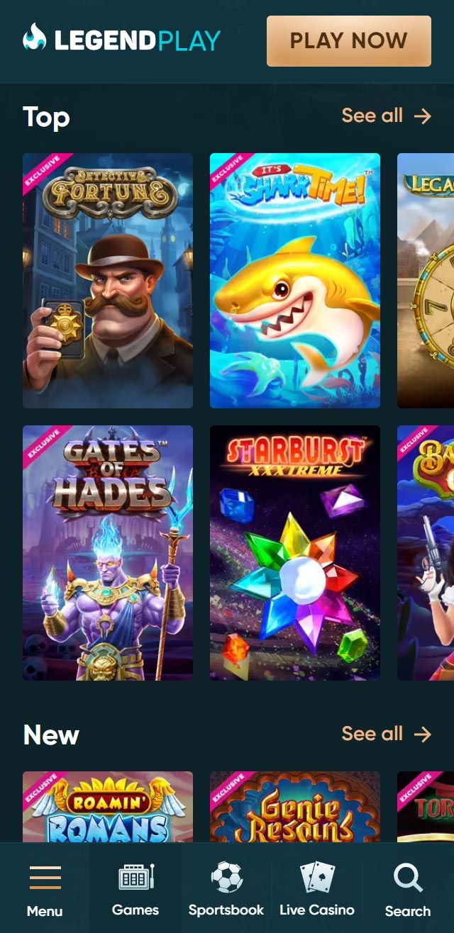 Legend Play Casino review lists all the bonuses available for you today