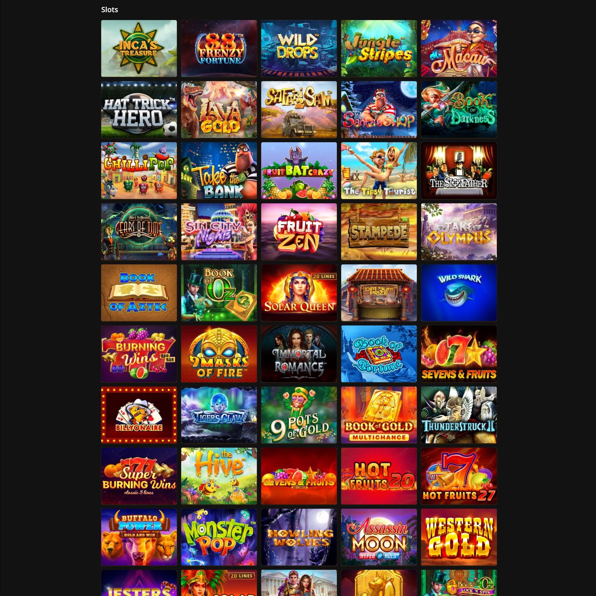 Fortusino Casino full games catalogue