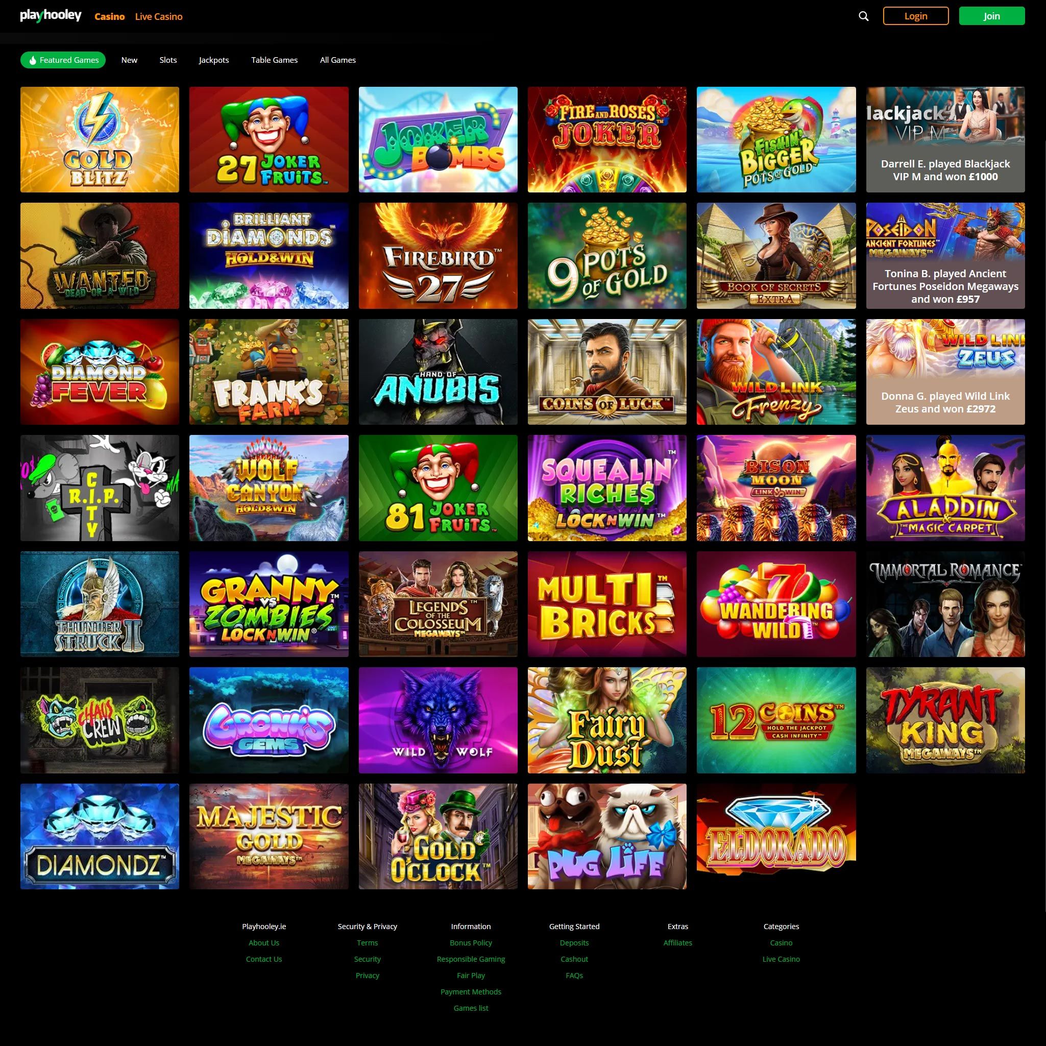 Play Hooley Casino review by Mr. Gamble