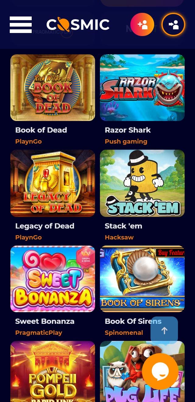 Cosmic Slot Casino review lists all the bonuses available for you today