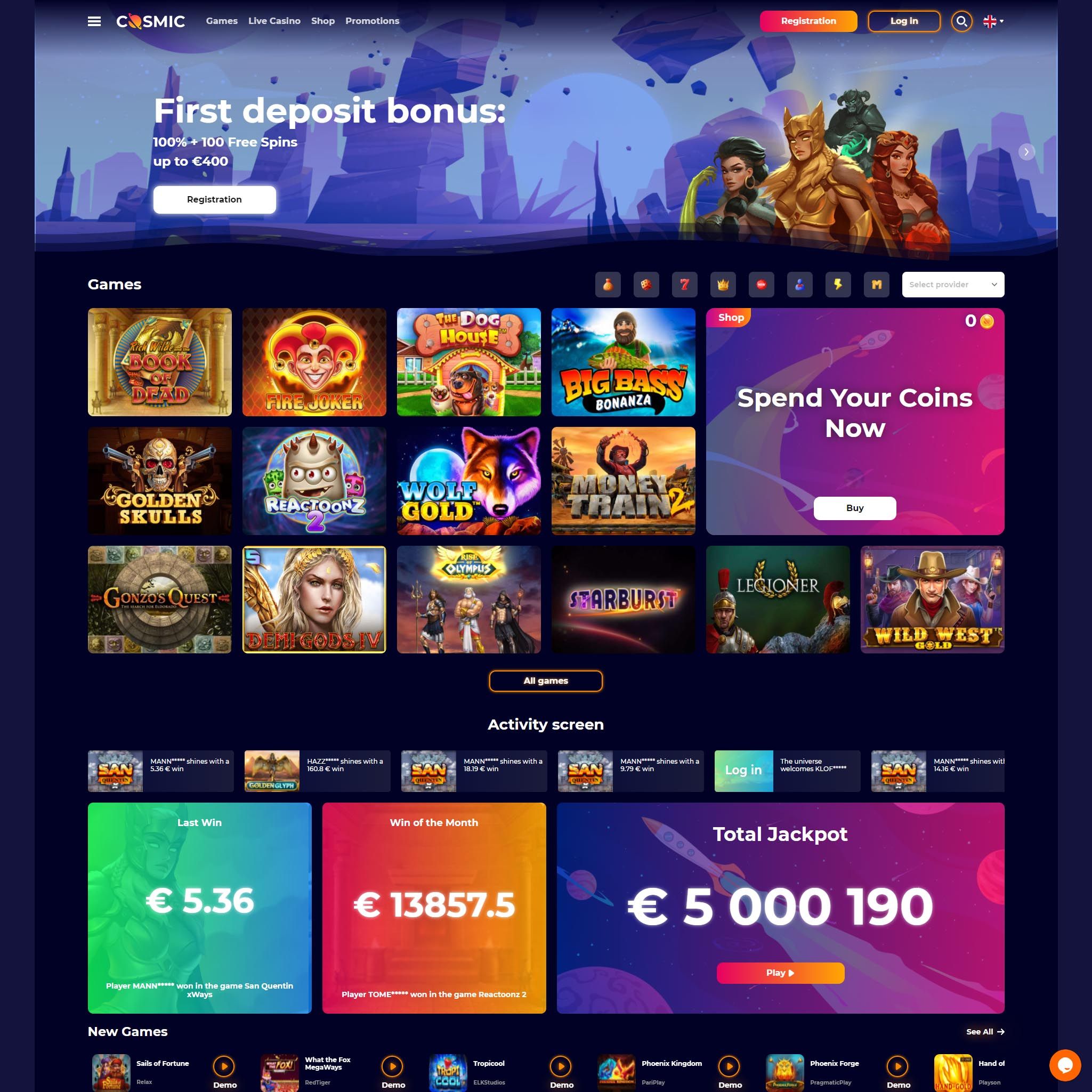 Cosmic Slot Casino CA review by Mr. Gamble