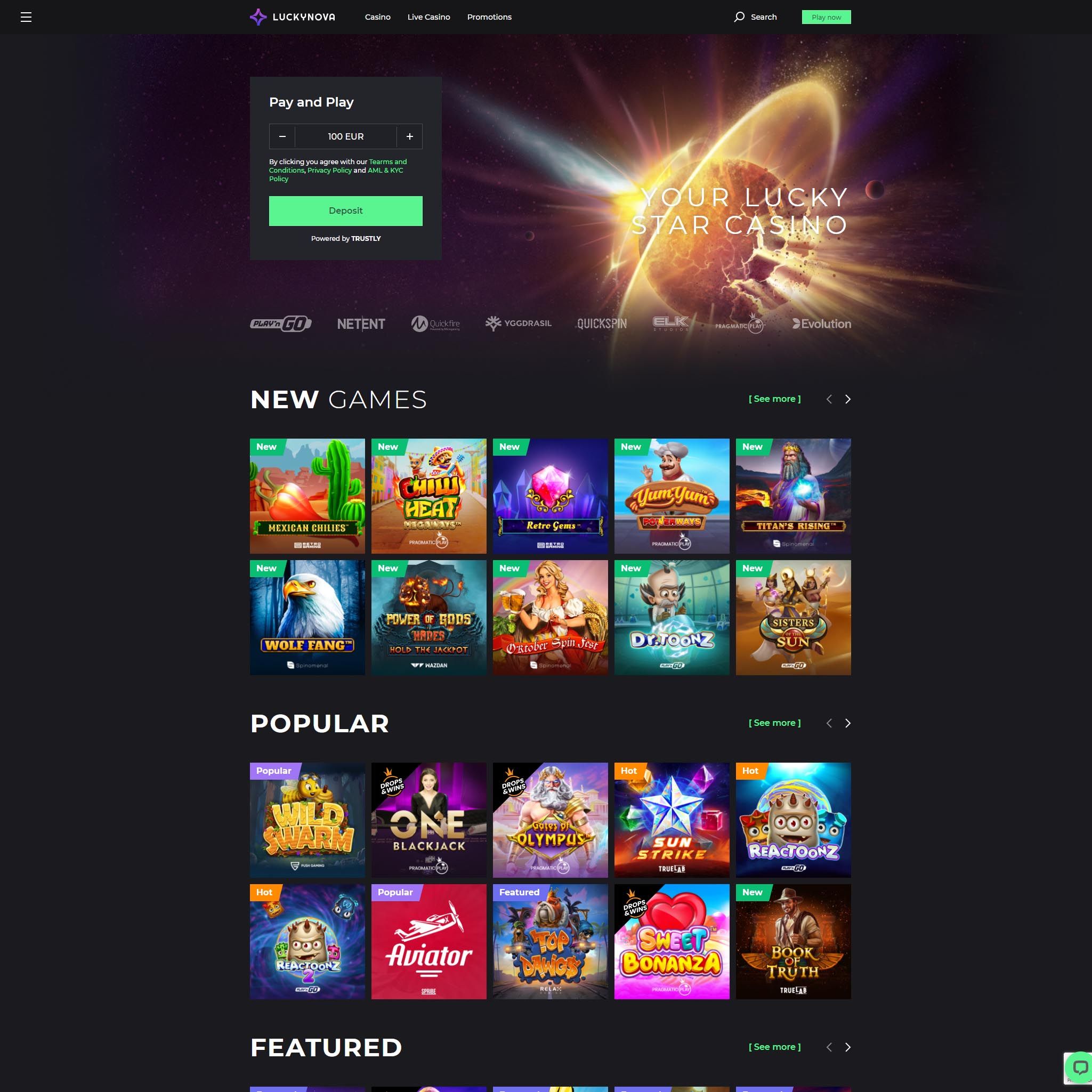 Luckynova Casino CA review by Mr. Gamble