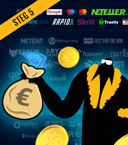 Hur man satsar online casino bonus Steg 5