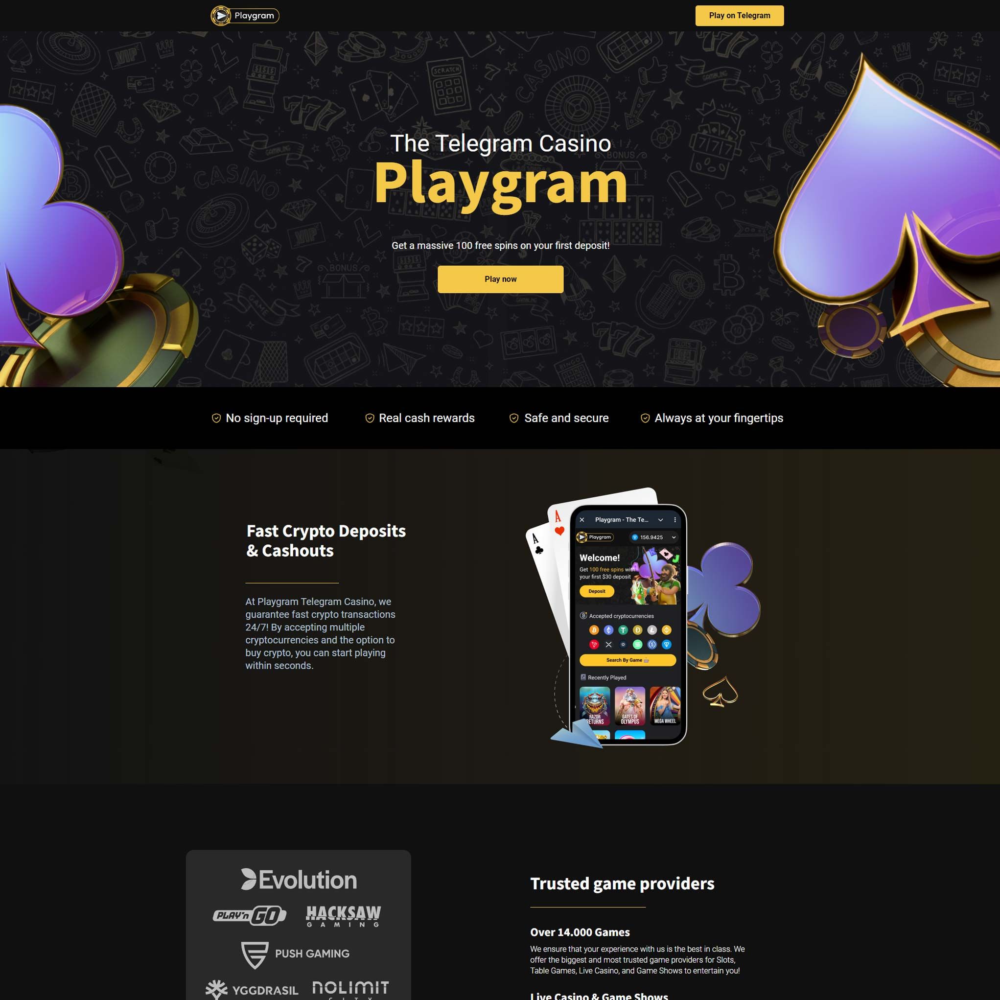 Playgram.io Casino review by Mr. Gamble