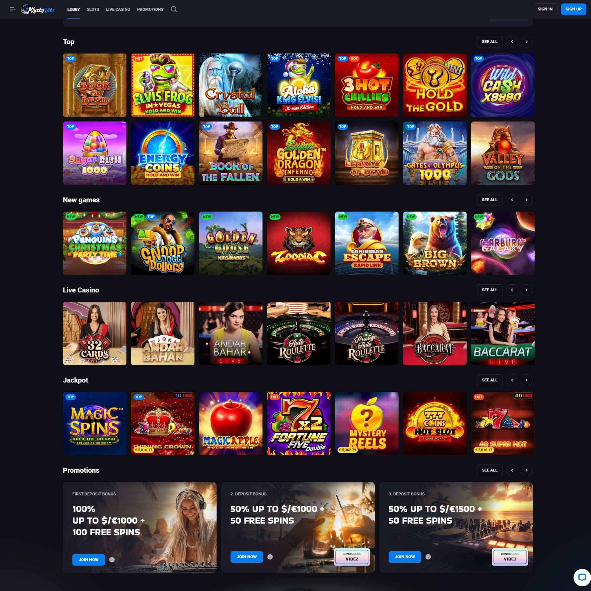 Lucky Vibe Casino review by Mr. Gamble