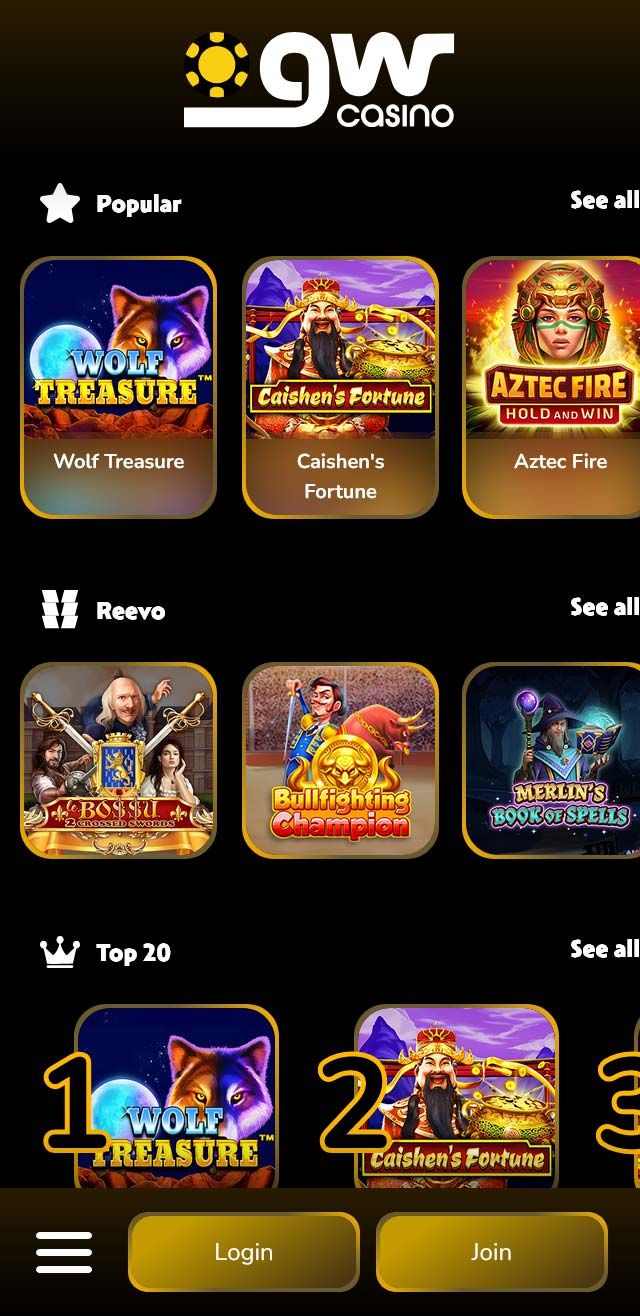 GW Casino review lists all the bonuses available for you today