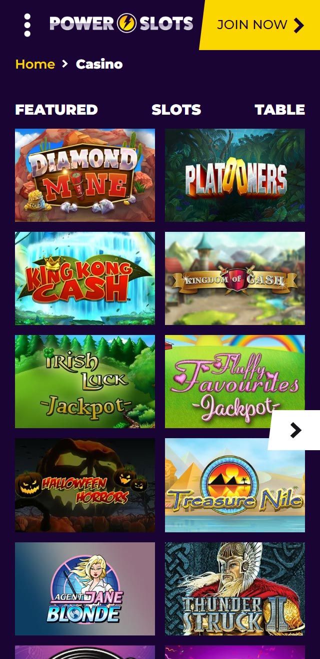 Power Slots Casino review lists all the bonuses available for you today
