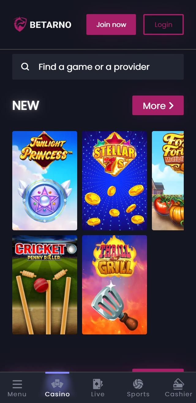 Betarno Casino review lists all the bonuses available for you today