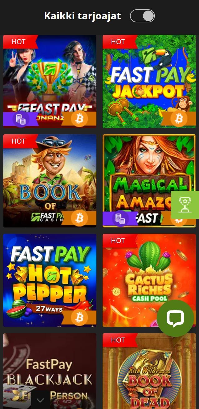 Fastpay Casino arvostelu listaa kaikki bonukset saatavilla sinulle tänään