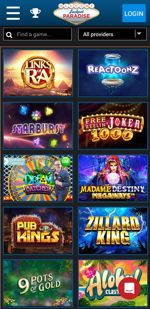 Jackpot Paradise review lists all the bonuses available for you today