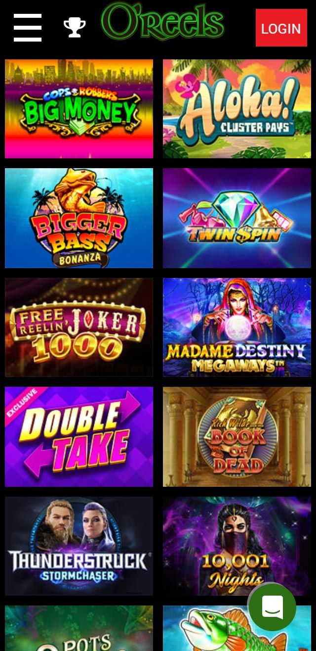 O'Reels Casino review lists all the bonuses available for you today