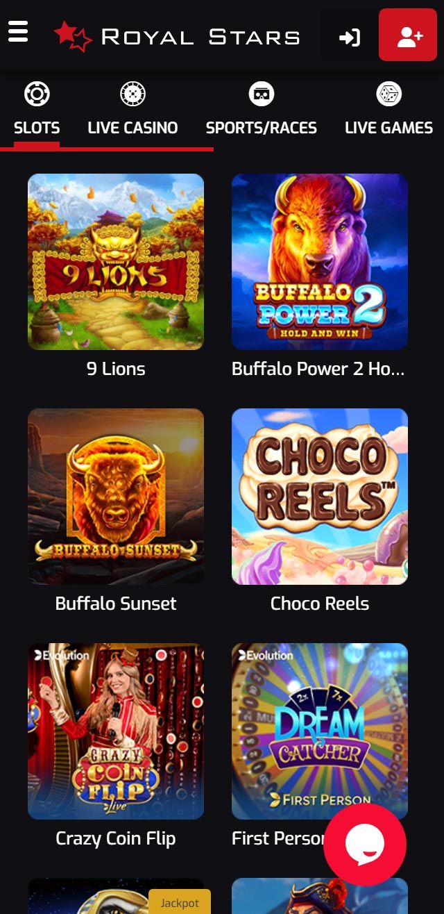 Royal Stars Casino review lists all the bonuses available for you today