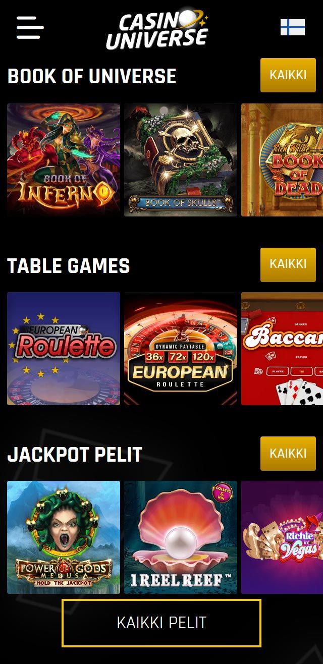 Casino Universe tarkistettu ja todennettu hyödyksesi