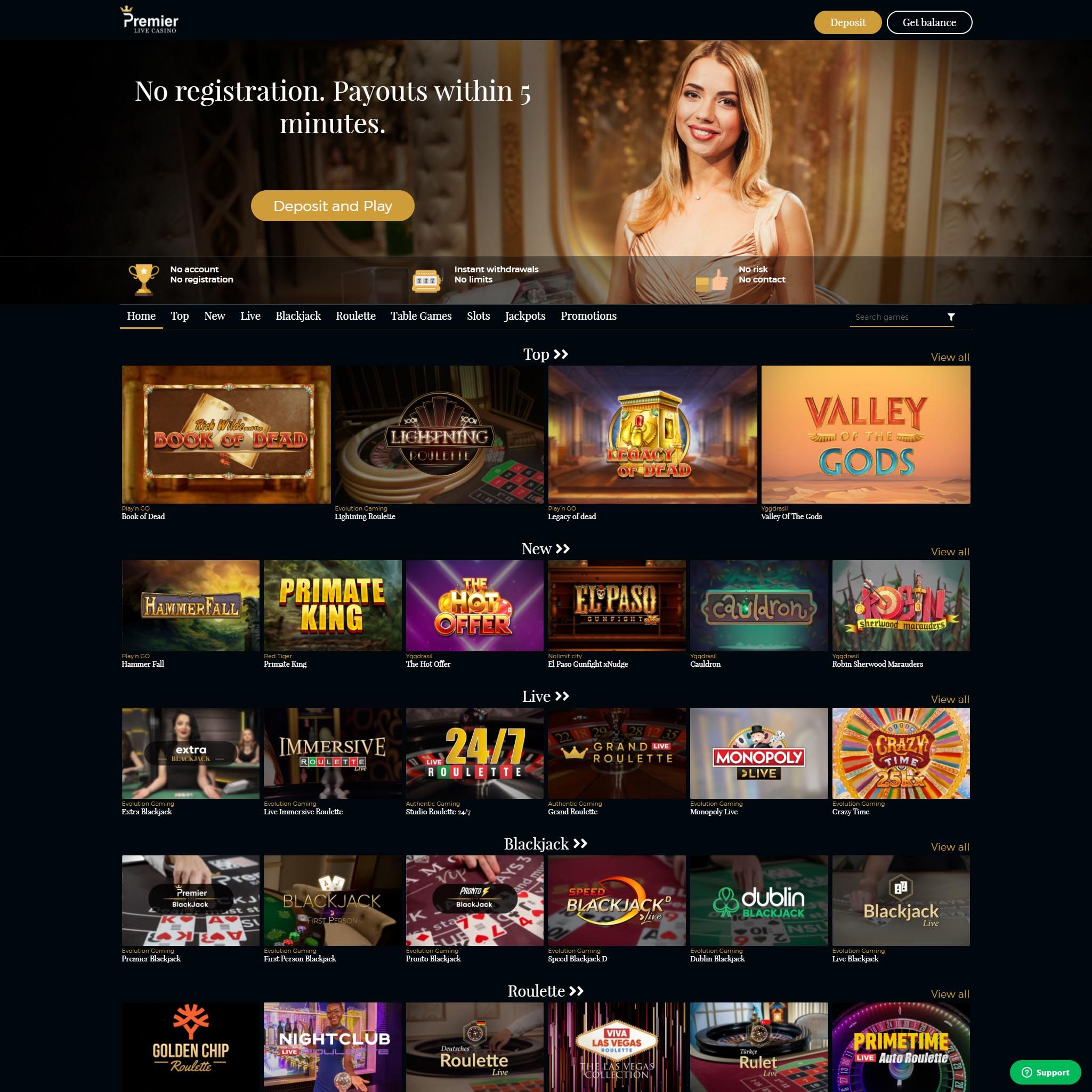 Premier Live Casino review by Mr. Gamble