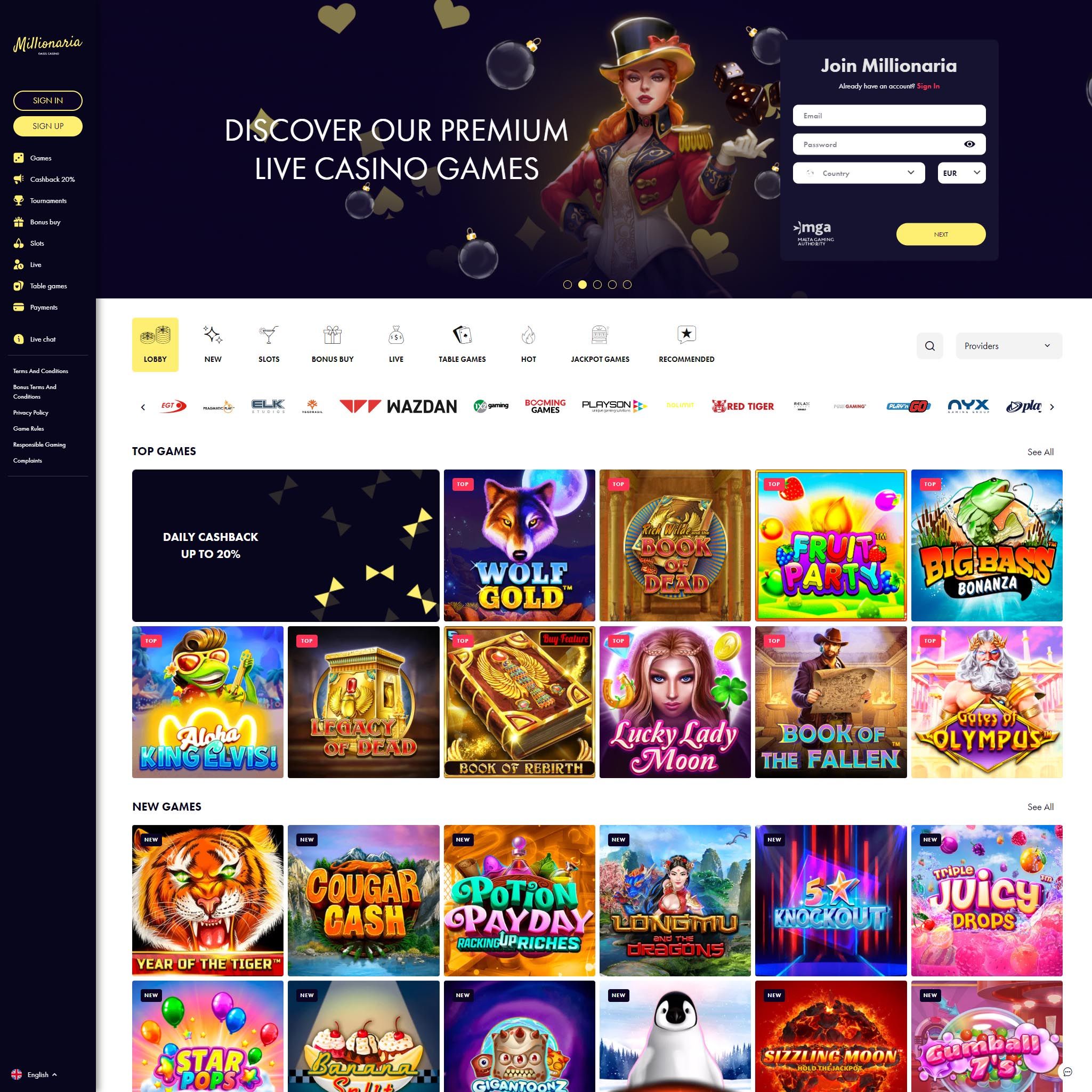 Millionaria Casino review by Mr. Gamble