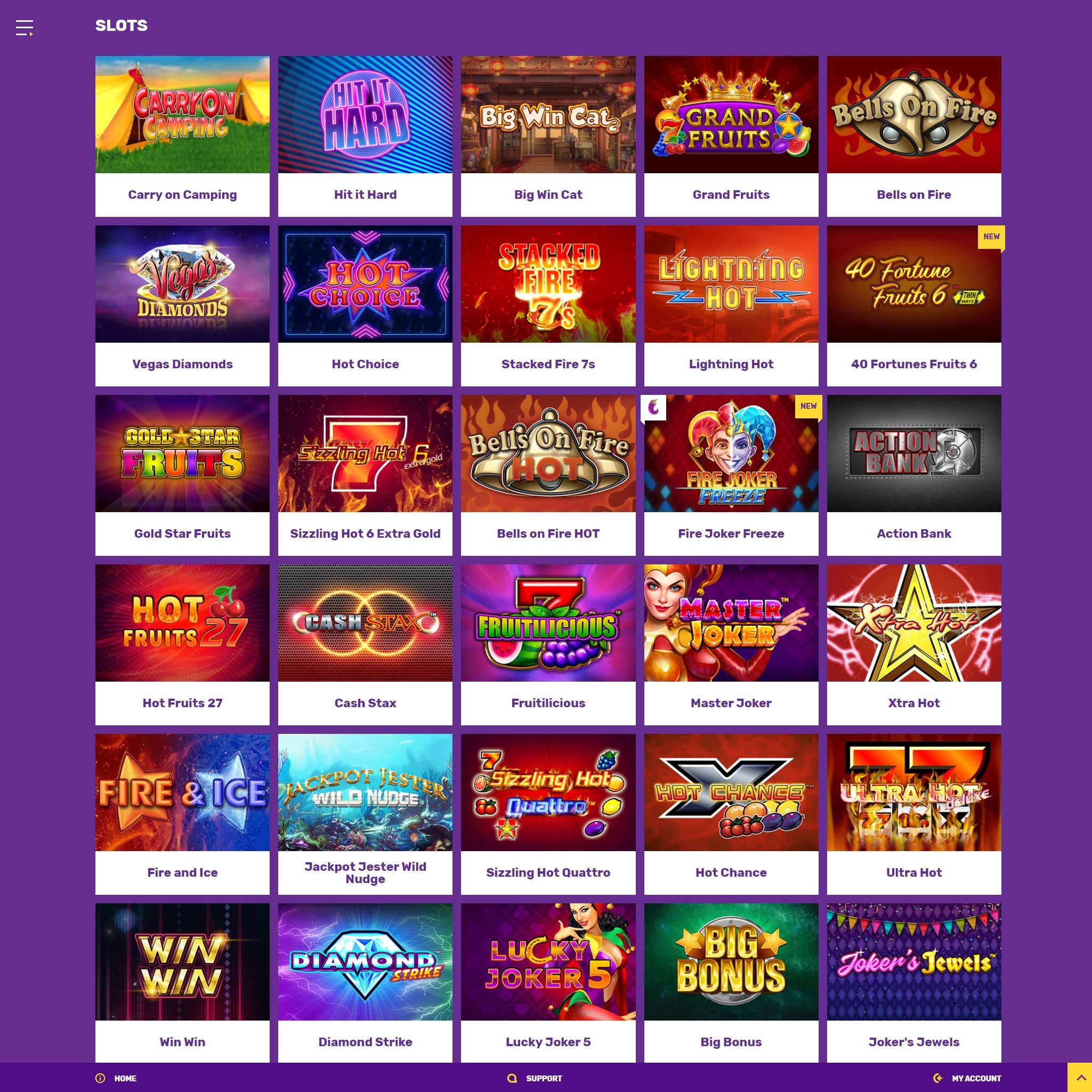 Find Yako Casino game catalog