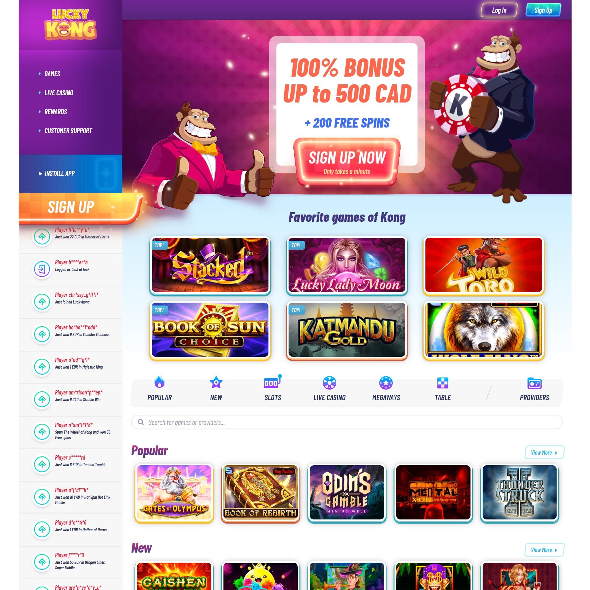 Lucky Kong Casino CA review by Mr. Gamble