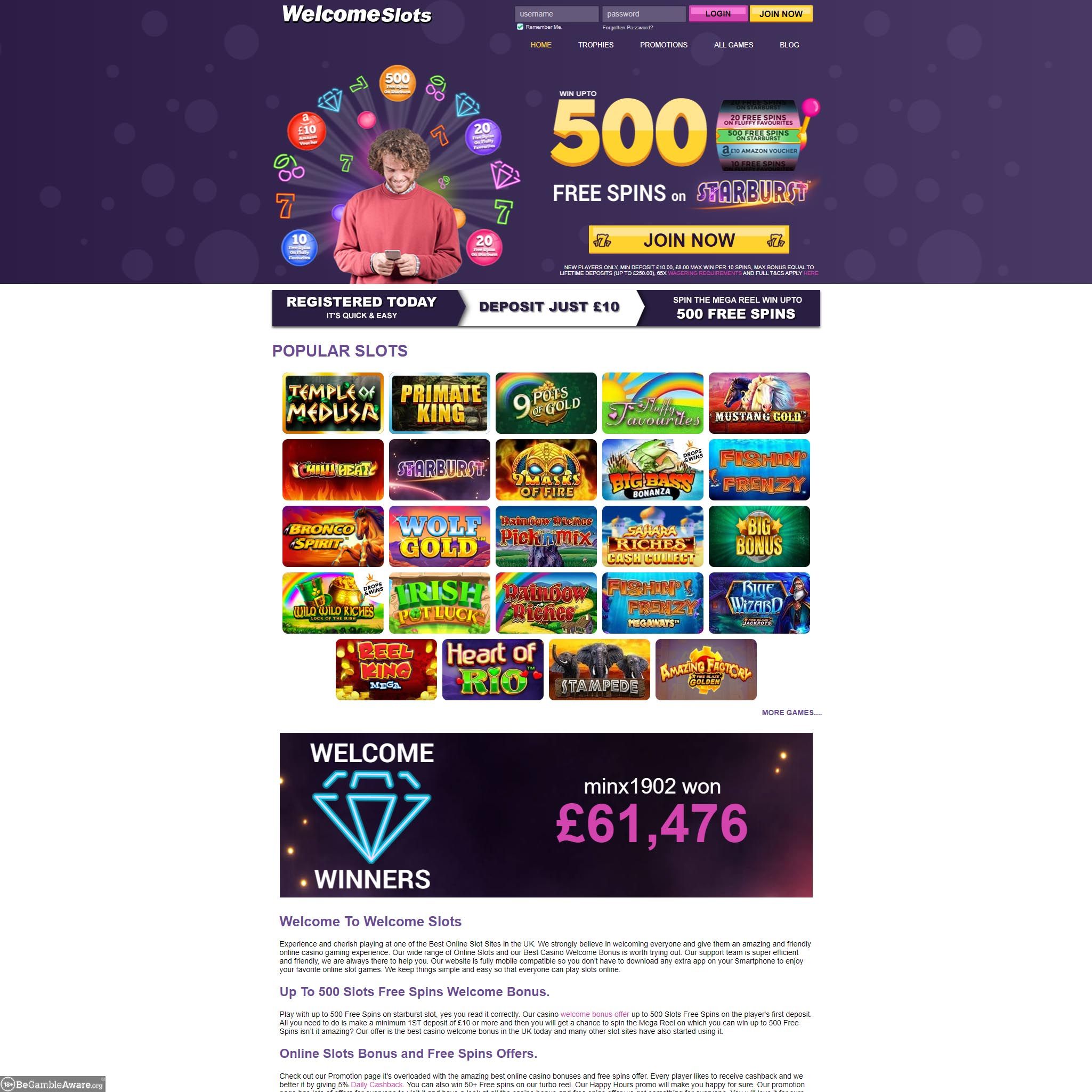 Welcome Slots Casino UK review by Mr. Gamble