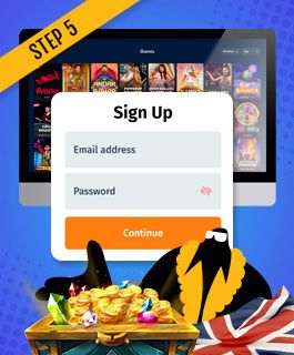 Click the big sign up button, enter a few details, and make sure to claim the casino deposit bonus 400 offer when prompted.