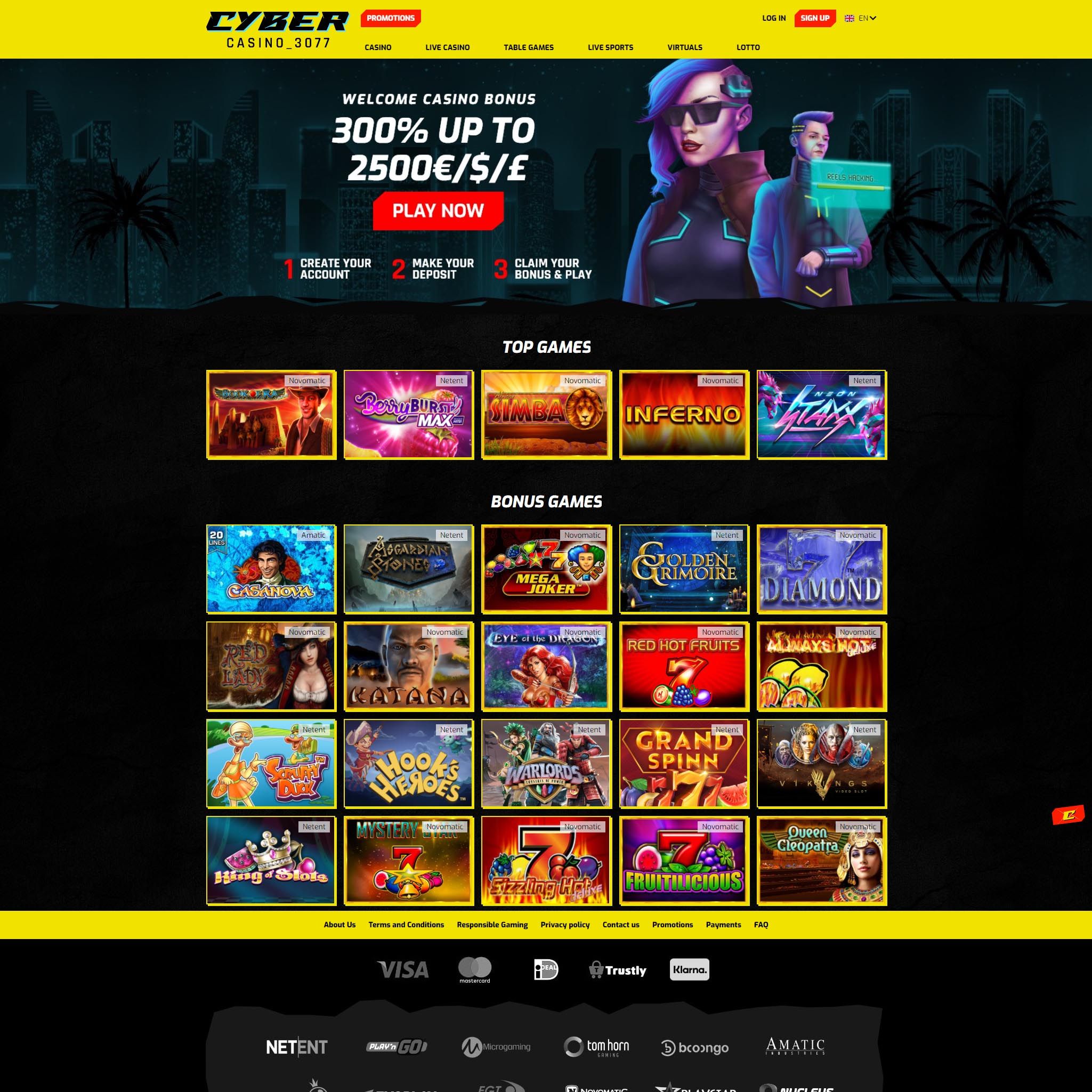 CyberCasino 3077 review by Mr. Gamble
