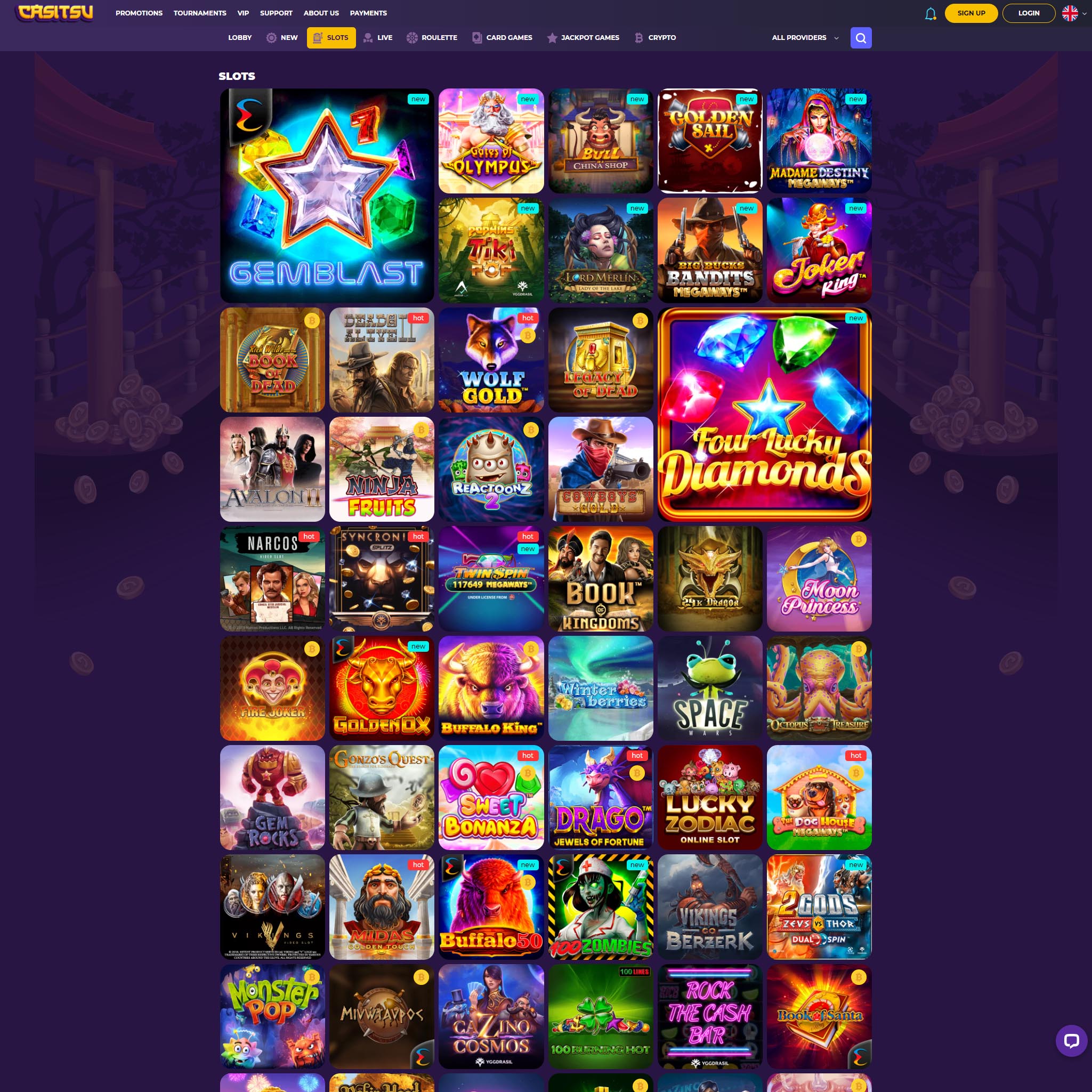 Casitsu Casino full games catalogue