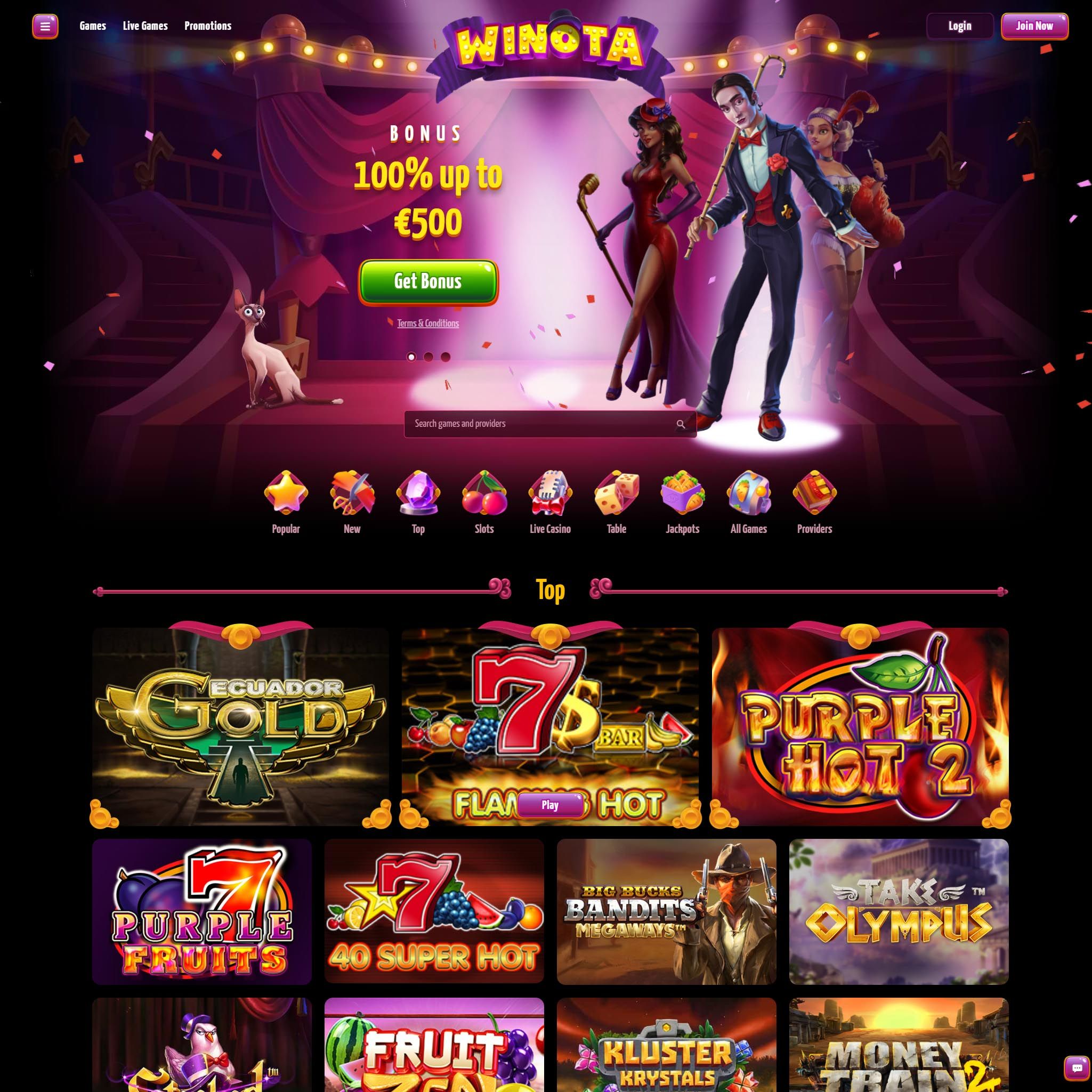 Winota Casino review by Mr. Gamble