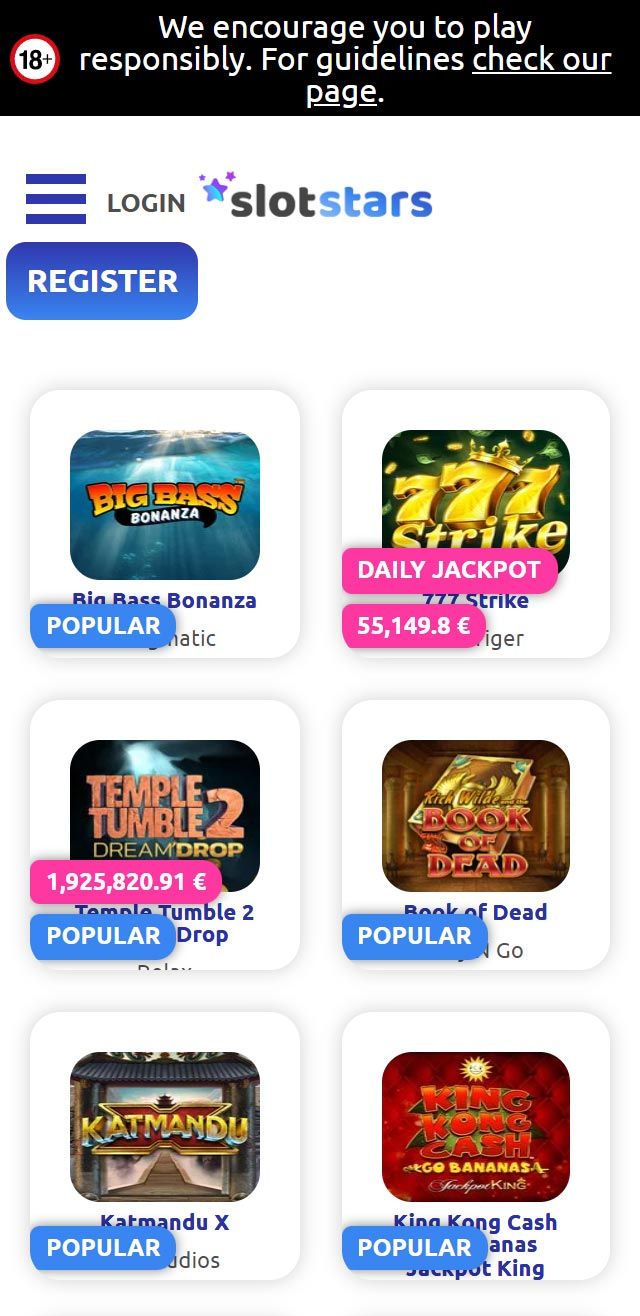 Slotstars review lists all the bonuses available for you today