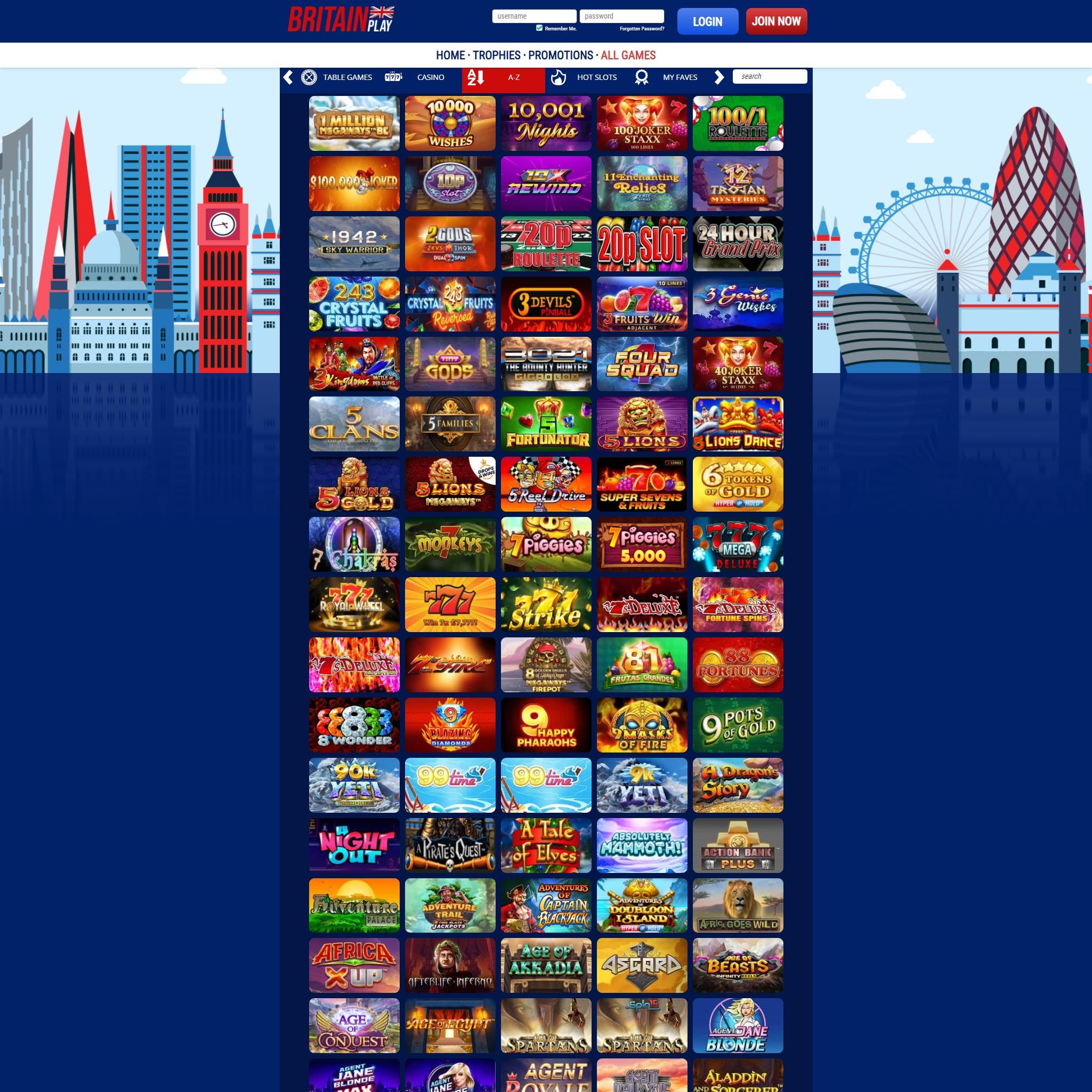 BritainPlay full games catalogue