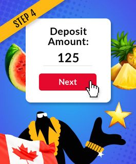 Select your preferred deposit amount
