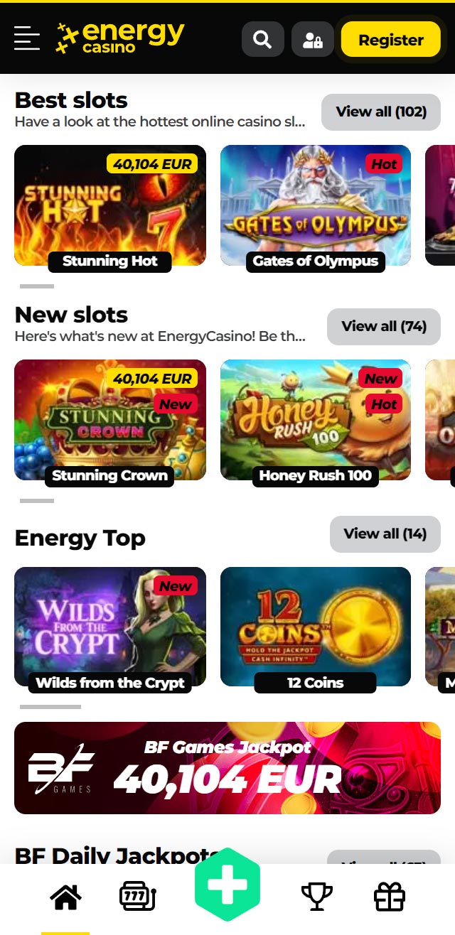 EnergyCasino review lists all the bonuses available for you today