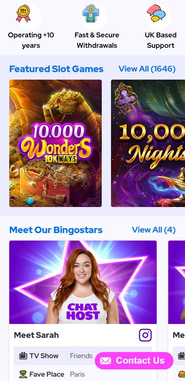 Bingostars review lists all the bonuses available for UK players today